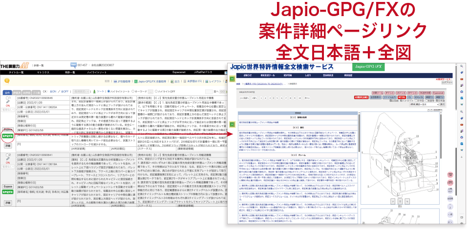 海外の全文明細書が日本語で読める！
Japio-GPG/FXダイレクト全文リンク